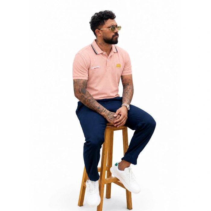 Signature Mens Lion Logo Polo T Shirt
